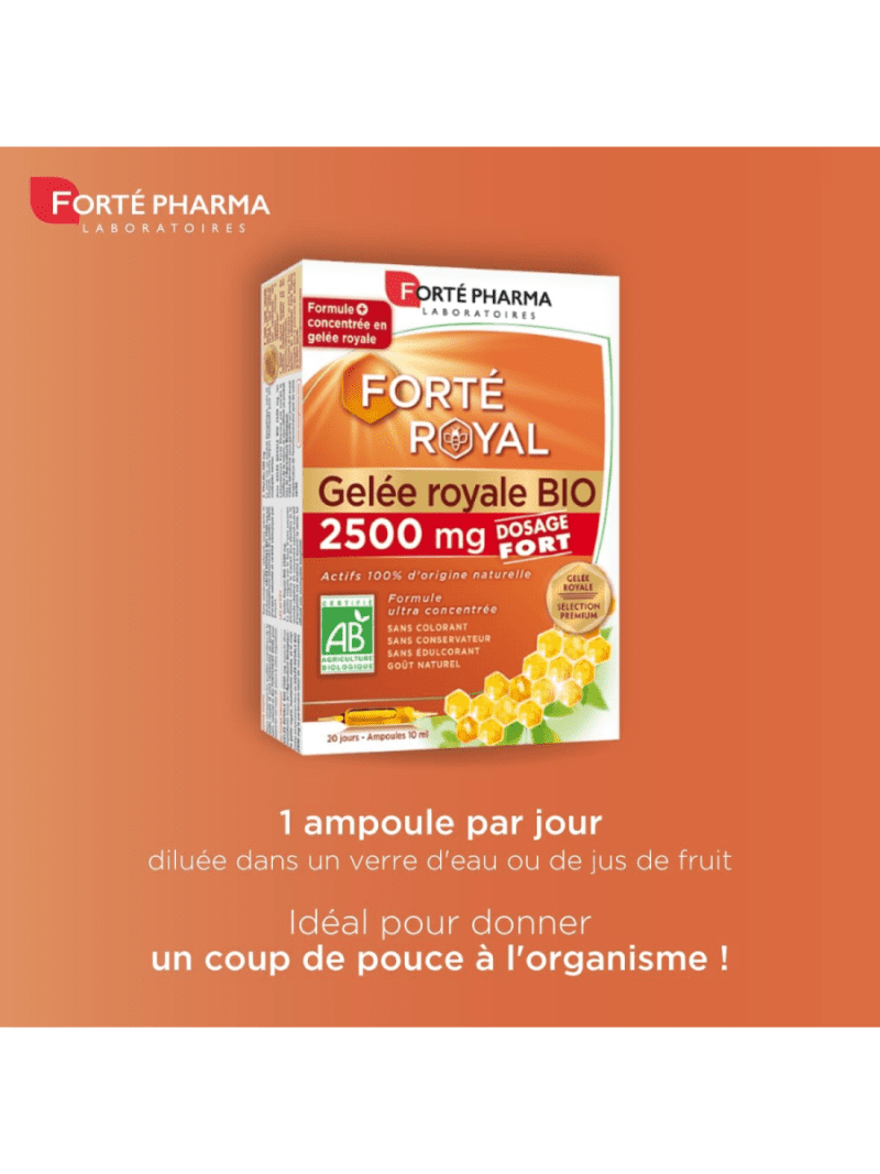 Gelée Royale BIO 2500mg Maroc Prix Pharmacie