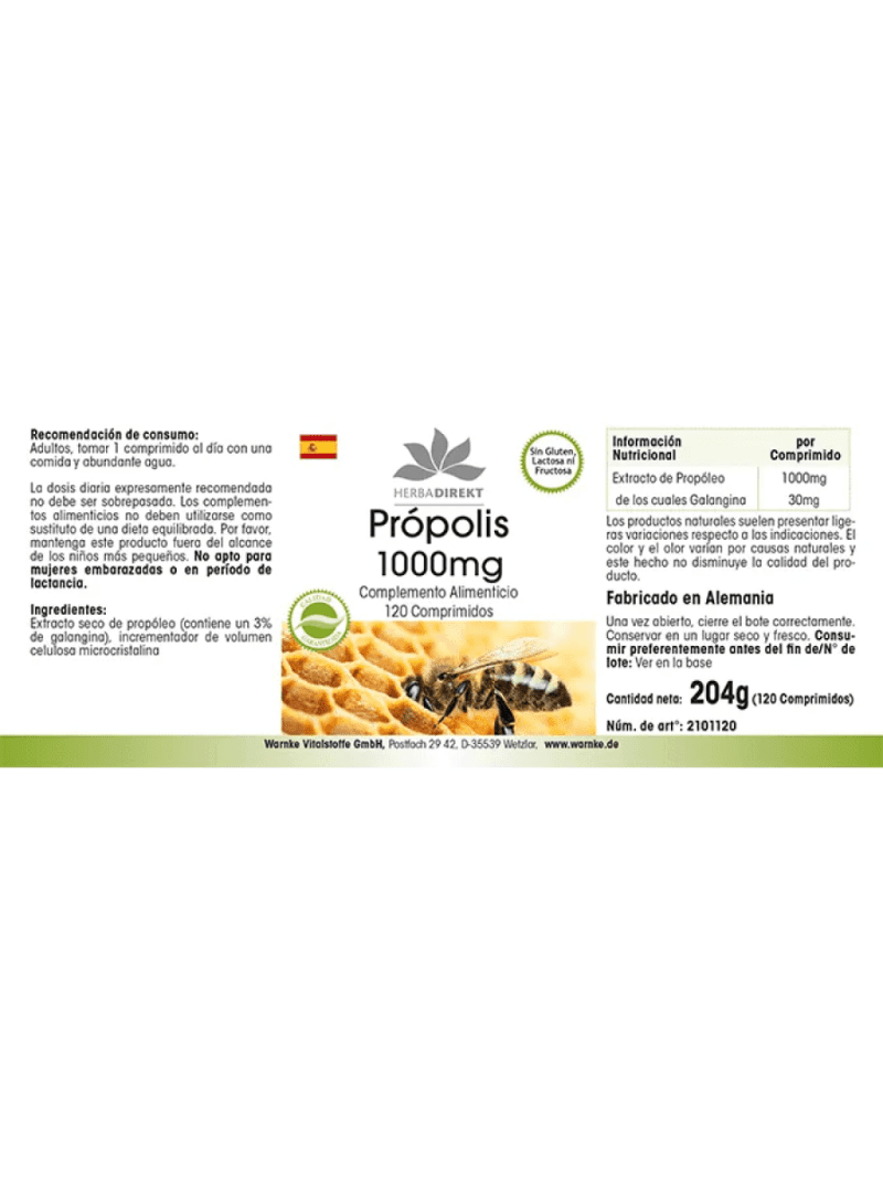 Propolis 1000mg Maroc Prix Pharmacie dosage élevé 120 comprimés avec 3% de Galangin spn