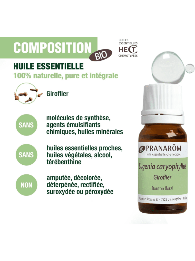 Huile Essentielle Girofle Prix Maroc - Hygiène Rhinopharynx - 100% Pure Et Naturelle - 10 ml 3